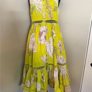 FARM Rio Neon Garden Cotton Midi Dress